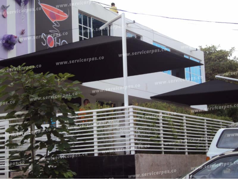 Estructuras tipo sombrillas